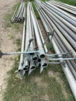 (17 pc ) 3 inch aluminum hand move pipe