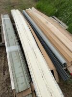 Six bundles of vinyl siding/corners/track