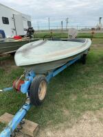 1972 16 foot motorboat on trailer