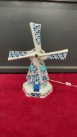 CERAMIC WINDMILL LAMP