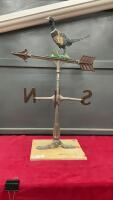 METAL CAST WEATHER VANE W/ PHEASANT