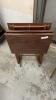 (4) WOODEN TV TRAYS IN A CADDY - 3