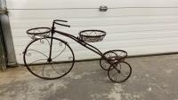 GARDEN DECOR METAL BICYCLE - HOLDS 3 BASKETS