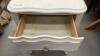 WHITE NIGHTSTAND W/ 1 DRAWER AND OPEN SHELF - 3