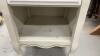 WHITE NIGHTSTAND W/ 1 DRAWER AND OPEN SHELF - 4