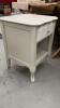 WHITE NIGHTSTAND W/ 1 DRAWER AND OPEN SHELF - 5