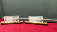 (2) TTX FORWARD THINKING TRAIN CARTS W (4) NORFOLK SOUTHERN STORAGE CONTAINERS
