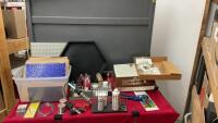 (4) BOXES OF STAINED GLASS SUPPLIES AND TOOLS