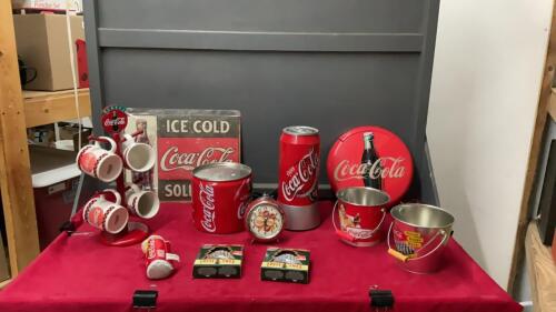 BOX OF COCA-COLA THEMED ITEMS - REPLICA&rsquo;S