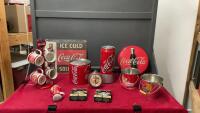 BOX OF COCA-COLA THEMED ITEMS - REPLICA&rsquo;S