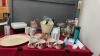 (2) BOXES OF KITCHEN ITEMS - CANISTERS, KENWOOD IMERSION BLENDER, EMPTY TINS, PAMPERED CHEF MEASURING CUP, ETC.