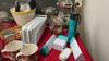 (2) BOXES OF KITCHEN ITEMS - CANISTERS, KENWOOD IMERSION BLENDER, EMPTY TINS, PAMPERED CHEF MEASURING CUP, ETC. - 5