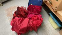 GOOD LIDDED TOTE W/ ASSORTED FABRICS