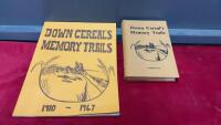 (2) "DOWN CEREALS MEMORY TRAILS" HISTORY BOOK