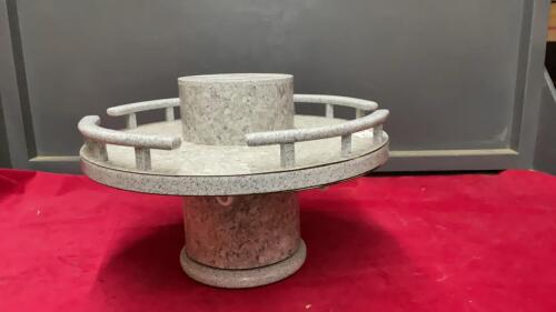 TABLE TOP LAZY SUSAN W/ MUG HOOKS + UTENSIL HOLDERS