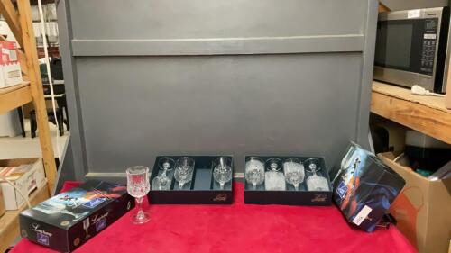 (2) BOXES LONGCHAMPS CRYSTAL WINE GLASSES