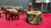 WILDLIFE DECOR ITEMS - CEMENT SKUNK STAKE, FAUX WOOD BEARS, RESIN MOOSE - 2