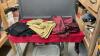 BOX OF ASSORTED CURTAINS AND FABRICS