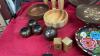 (2) BOXES OF WOODEN DECOR AND KITCHEN ITEMS - BOWLS, S+P, CANDLE HOLDERS, AND SOME VASES - 6