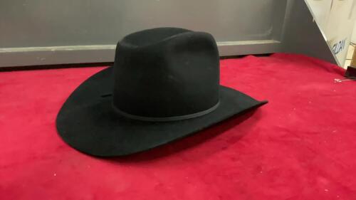 SMITHBILT FUR FELT BLACK COWBOY HAT - 7 1/4