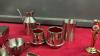FLAT W/ STAINLESS STEEL AND BRASS DECOR ITEMS - TRINKET BOX, MINI CUPS, ESPRESSO CUP SETS, PLATTERS, CANDY DISH, ETC. - 4