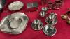 FLAT W/ STAINLESS STEEL AND BRASS DECOR ITEMS - TRINKET BOX, MINI CUPS, ESPRESSO CUP SETS, PLATTERS, CANDY DISH, ETC. - 5