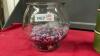SMALL FISHBOWL W/ DECORATIVE ROCKS AND &ldquo;BAMBOO LOOK&rdquo; VASE - 2