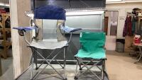 (2)FOLDING LAWN CHAIRS - ONE IS CHILD SIZE