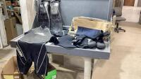 BOX W/AQUASKING TITANIUM WET SUIT, GLOVES, BOOTS, HOOD, FLIPPERS
