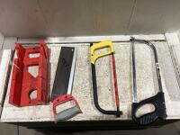 SHOP BOX OF HACKSAW W/ BACK SAW