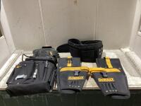 SHOP BOX OF DEWALT TOOL BELT/POUCH