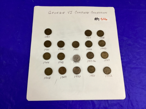 GEORGE V1 COMPLETE COLLECTION PENNIES