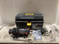 PLASTIC TOOL BOX W/ ROTO ZIP SPIRAL SAW & DREMEL MULTIPRO ROTARY TOOL