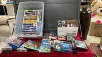TOTE W/ VHS & DVD&rsquo;S - ADULT & KID