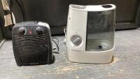 BOX W/ HONEYWELL HUMIDIFIER + HOME HEATER FAN