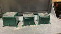 (3) METAL GAME CAMERA BOXES - MOUNTABLE