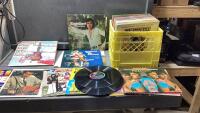 CRATE W/ LP RECORDS