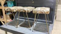 SET OF 3 STACKING STOOLS