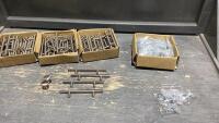 (4) BOXES WITH DRAWER PULLS AND MOUNTING SCREWS