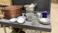 TUB WITH MILK STRAINER PAIL, CAMPING SET