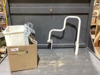 BOX W/BIN PULL OUT RECYCLING CENTER + MOBILITY AID BAR