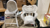 WICKER DOLLY BASSINET + WICKER CHAIR