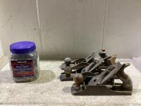 SHOP BOX W/ MIXED NUTS & (3) PLANERS