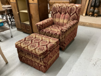 CHAIR AND MATCHING FOOTSTOOL