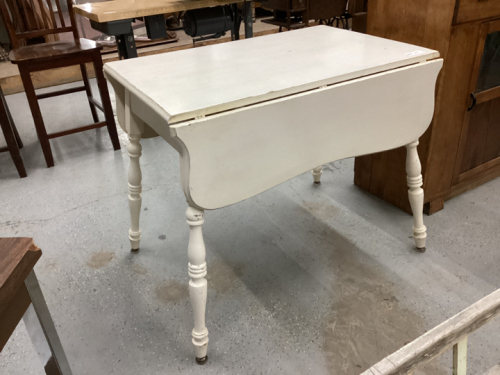 DROP LEAF TABLE PAINTED WHITE