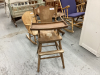 ANTIQUE CHILD’S ROCKER AND DOLLY HIGH CHAIR - 2