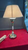 TABLE LAMP W/ METAL BASE - WHITE LAMP SHADE