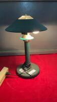 FOREST GREEN METAL DESK LAMP