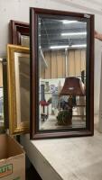 BROWN FRAMED MIRROR