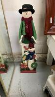 WOODEN SNOWMAN GREETER